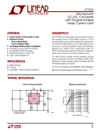 Datasheet LT1316 manufacturer Linear